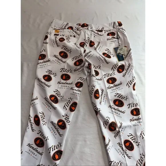 Loudmouth Golf Women’s Tito’s Vodka Woodworth Cropped Capri Pants Size 8 New - Picture 10 of 11